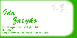 ida zatyko business card